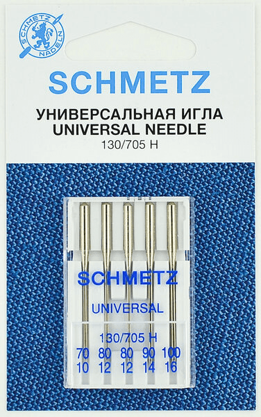 Иглы Schmetz универсальные (70x1, 80x2, 90x1, 100х1), 5 шт в Великих Луках