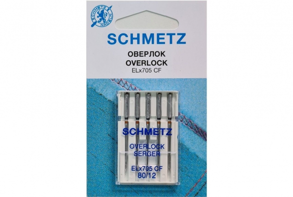 Иглы Schmetz для оверлока ELx705 CF №80, 5 шт в Великих Луках